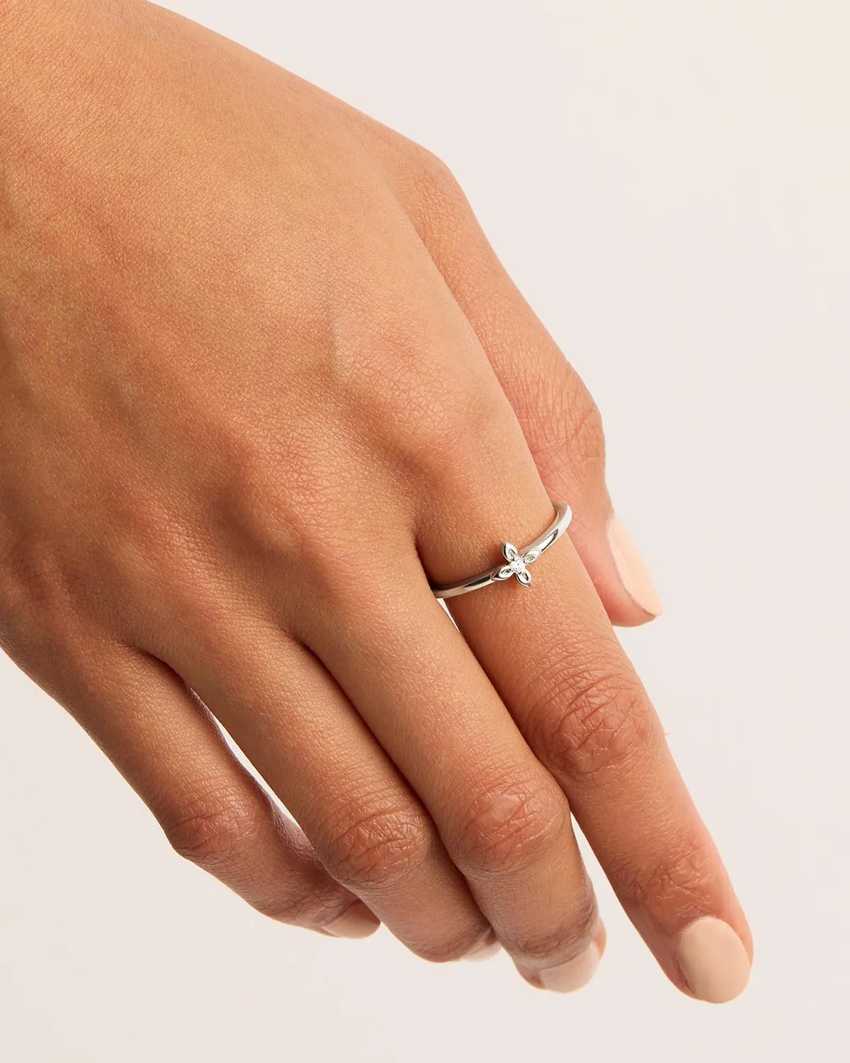 Sterling Silver Live in Light Ring Bycharlotte