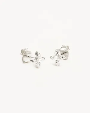 Sterling Silver Live in Light Stud Earrings Bycharlotte