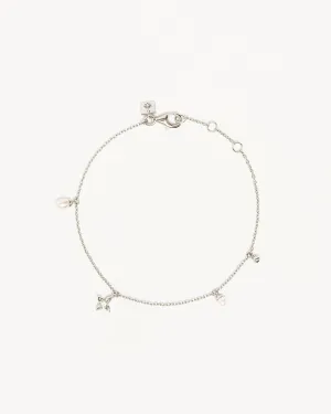 Sterling Silver Live in Peace Bracelet Bycharlotte