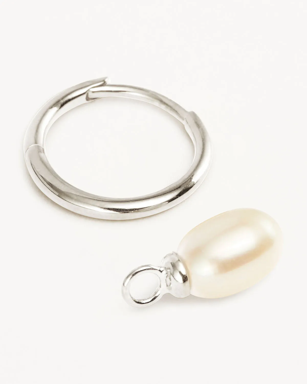 Sterling Silver Live in Peace Hoop Earrings Bycharlotte