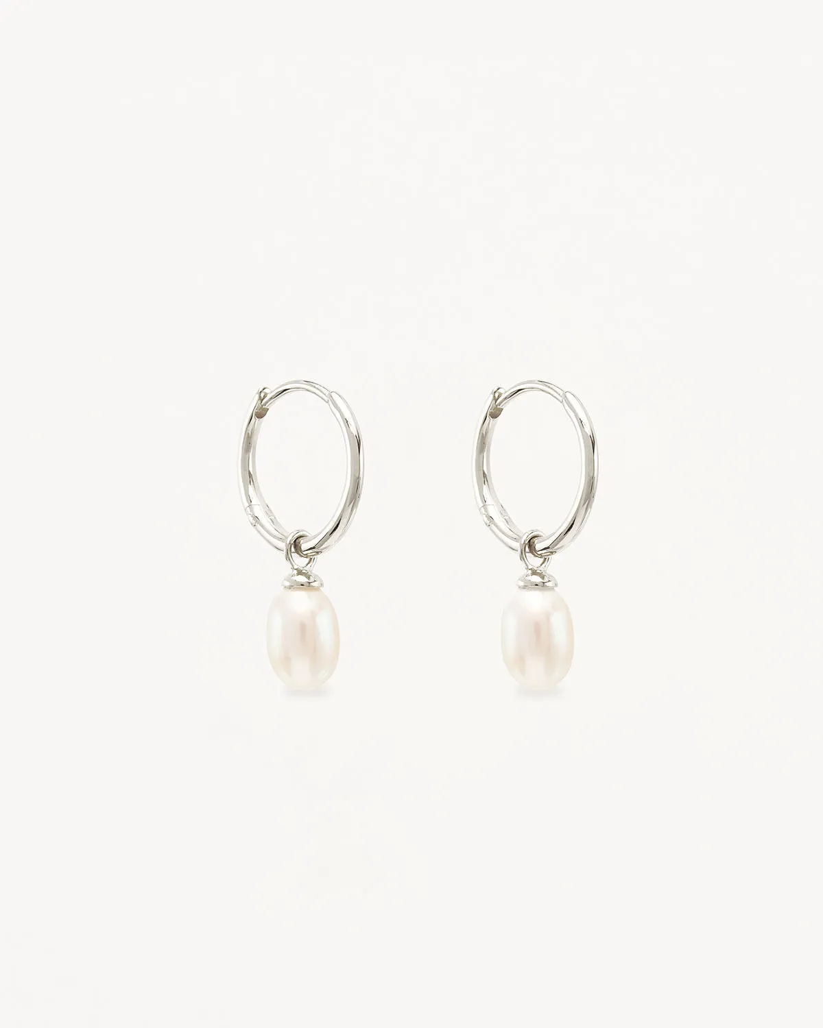 Sterling Silver Live in Peace Hoop Earrings Bycharlotte