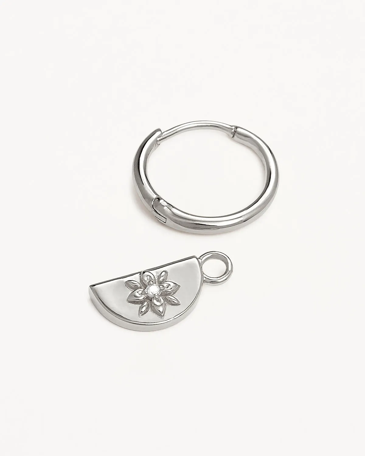 Sterling Silver Lotus Hoops Bycharlotte