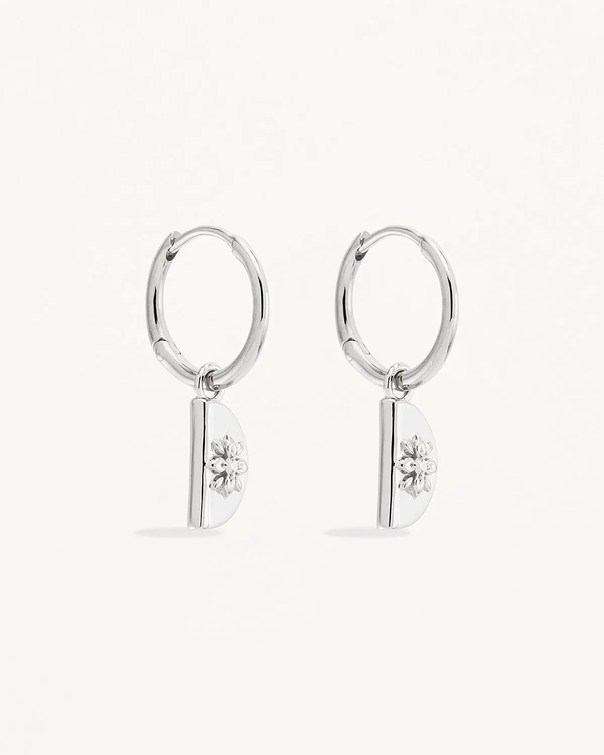 Sterling Silver Lotus Hoops Bycharlotte