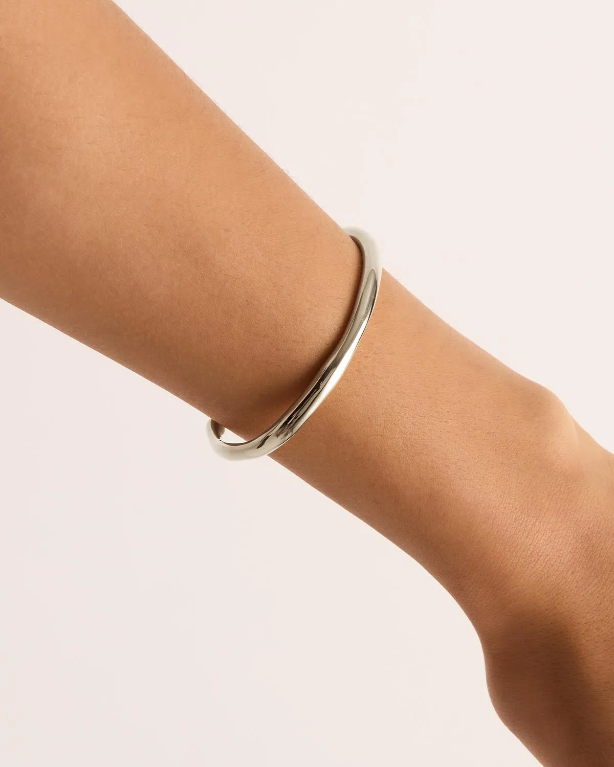 Sterling Silver Lover Bangle Bycharlotte
