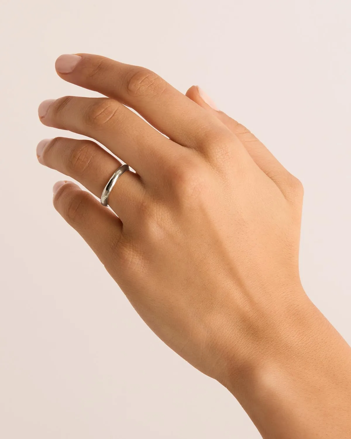 Sterling Silver Lover Medium Ring Bycharlotte