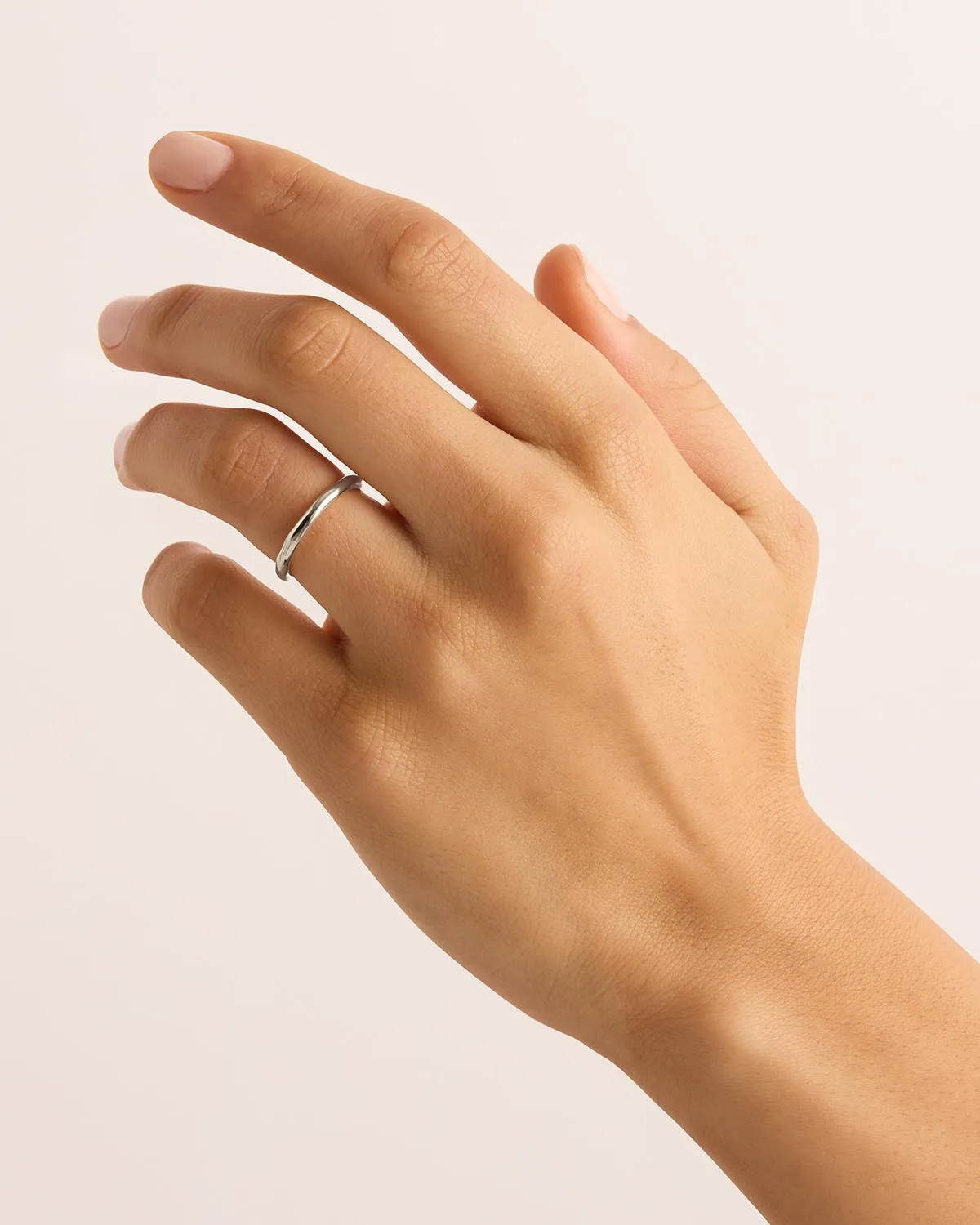 Sterling Silver Lover Thin Ring Bycharlotte