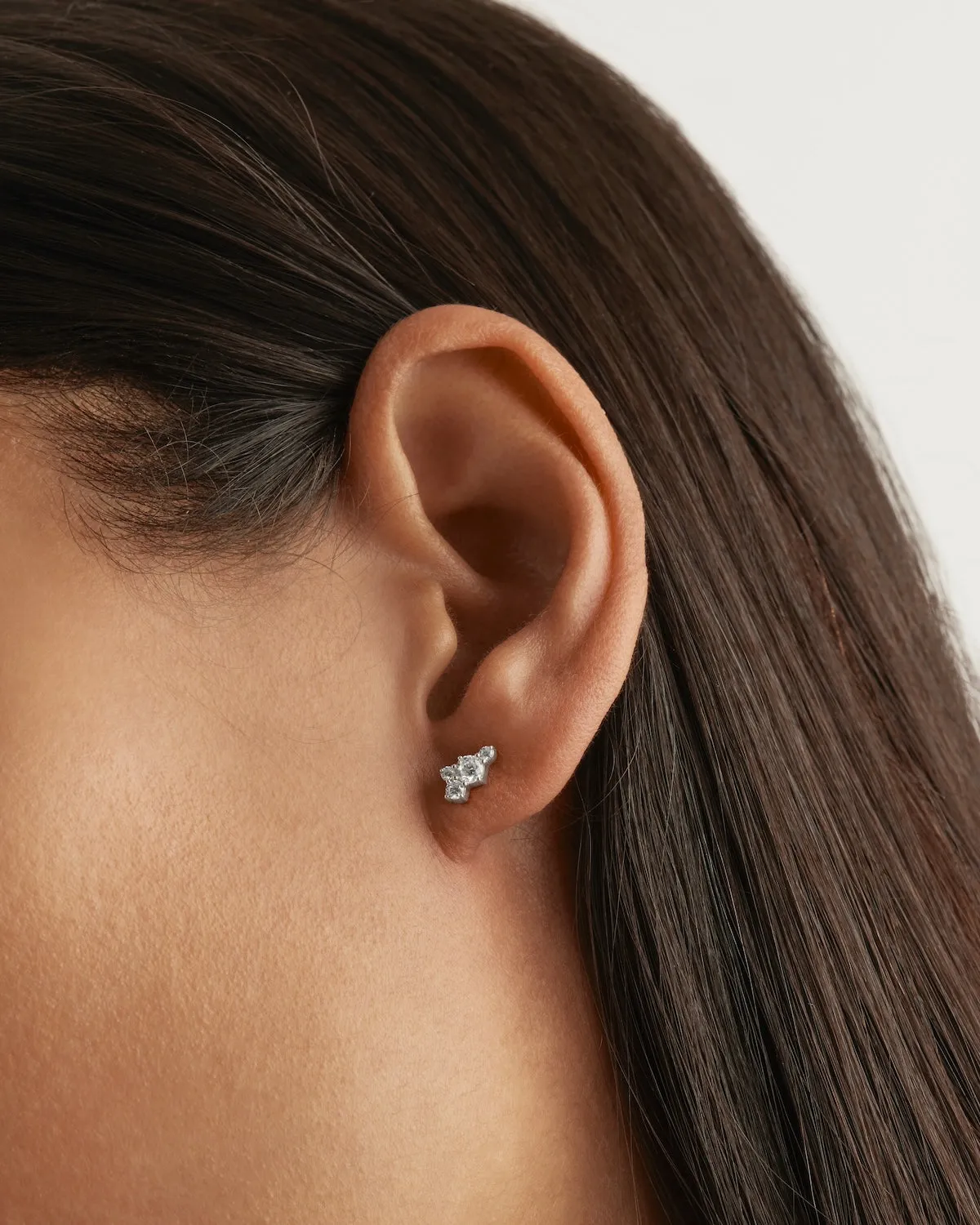 Sterling Silver Mist Stud Earrings Bycharlotte