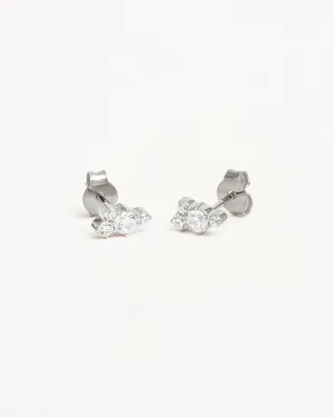 Sterling Silver Mist Stud Earrings Bycharlotte