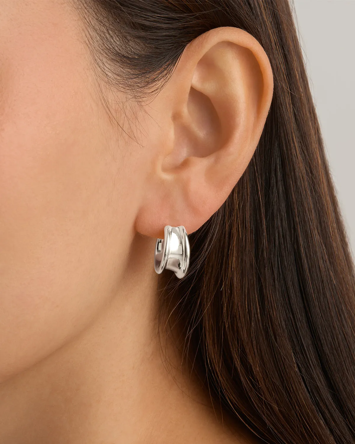 Sterling Silver Muse Large Hoops Bycharlotte