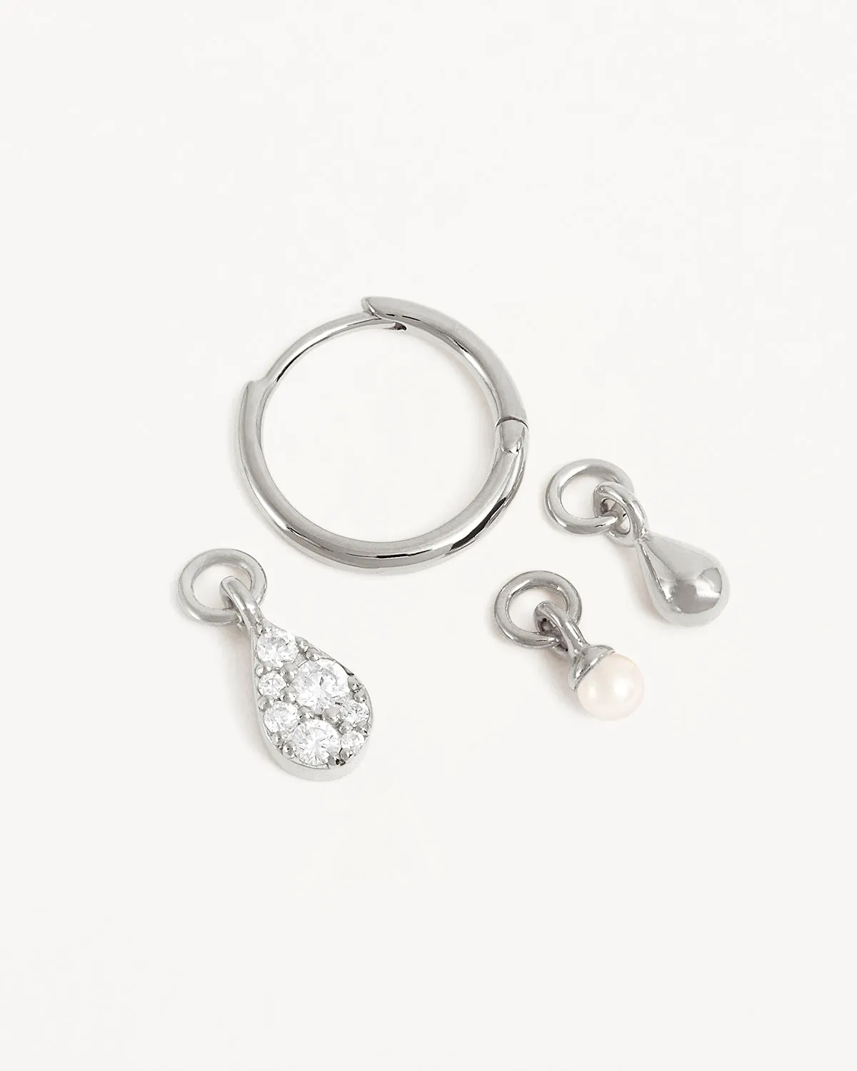 Sterling Silver Ocean Mist Hoops Bycharlotte