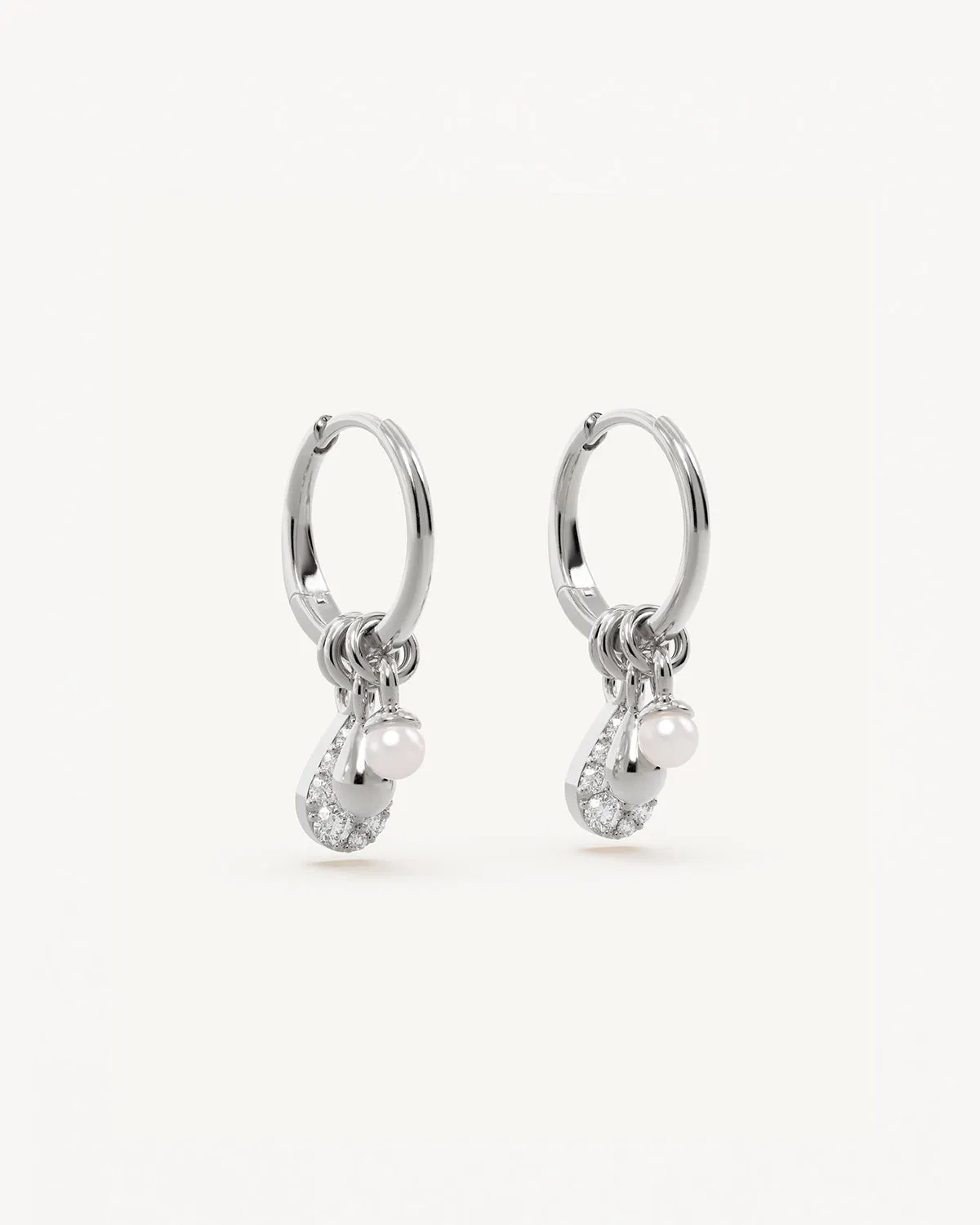 Sterling Silver Ocean Mist Hoops Bycharlotte