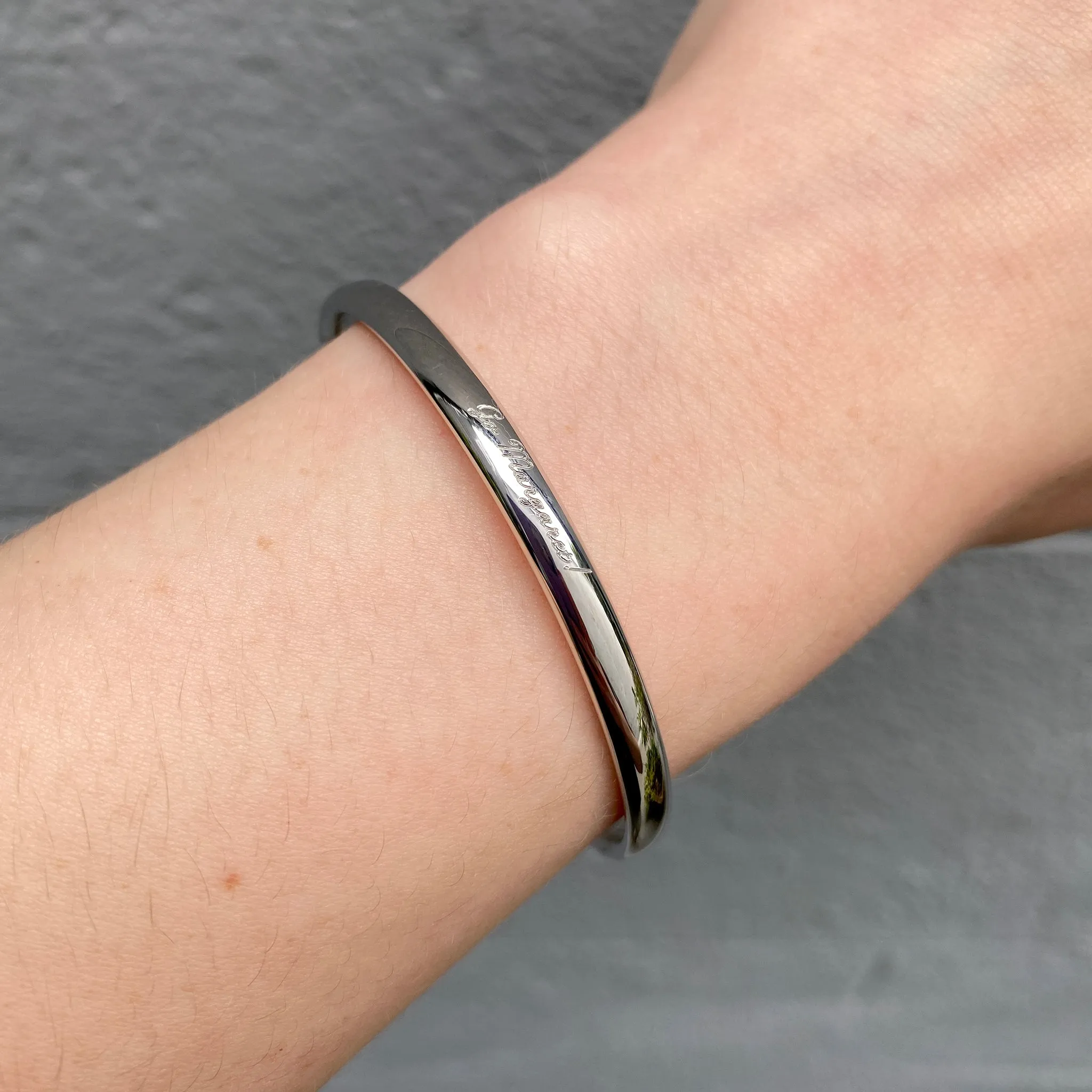 Sterling Silver Plain 5mm Bangle