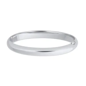 Sterling Silver Plain 8mm Bangle