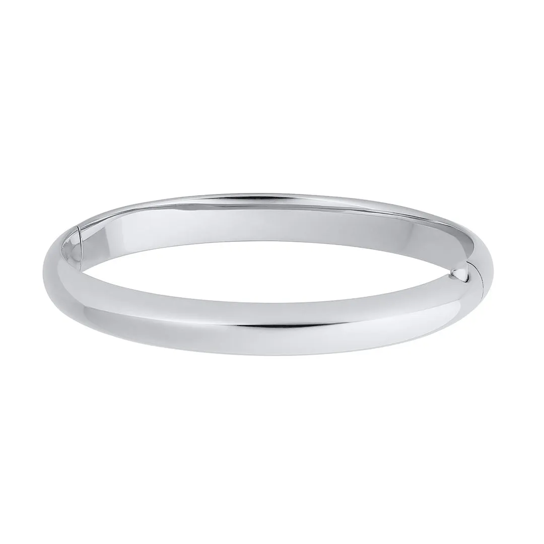 Sterling Silver Plain 8mm Bangle
