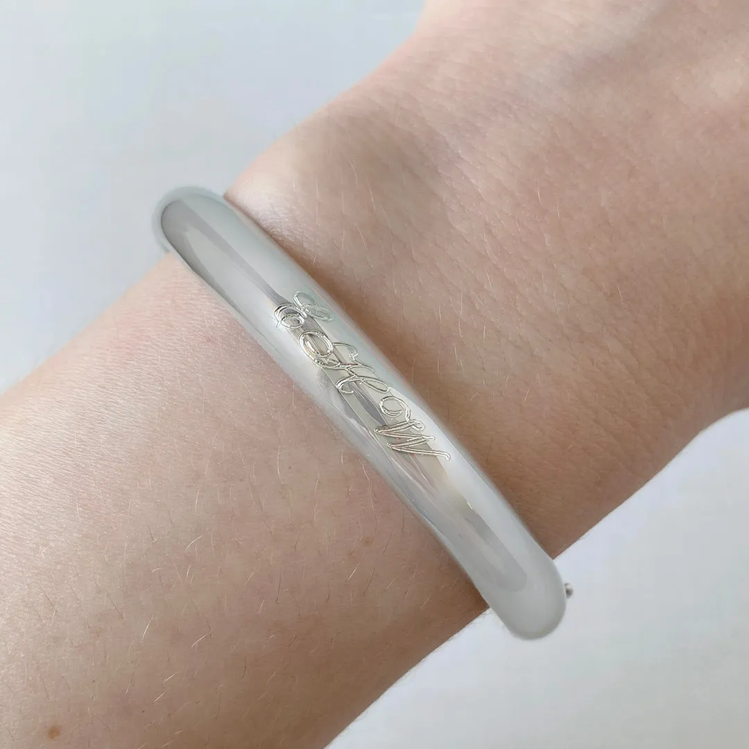 Sterling Silver Plain 8mm Bangle