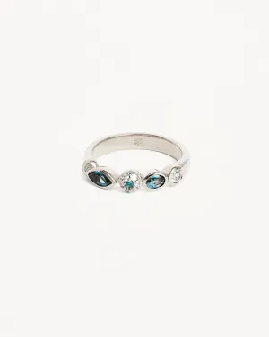 Sterling Silver Protection of Eye Topaz Ring Bycharlotte
