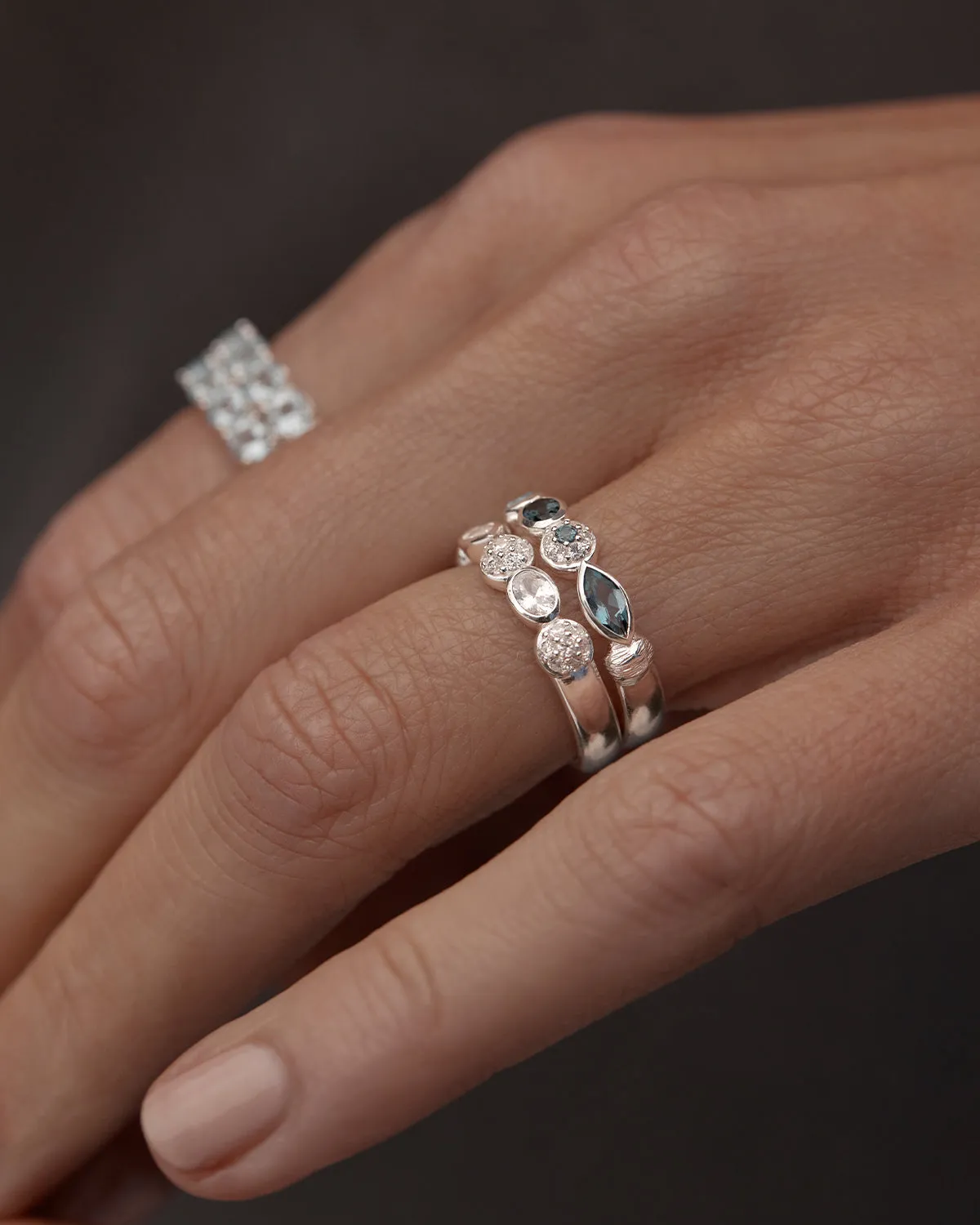 Sterling Silver Protection of Eye Topaz Ring Bycharlotte