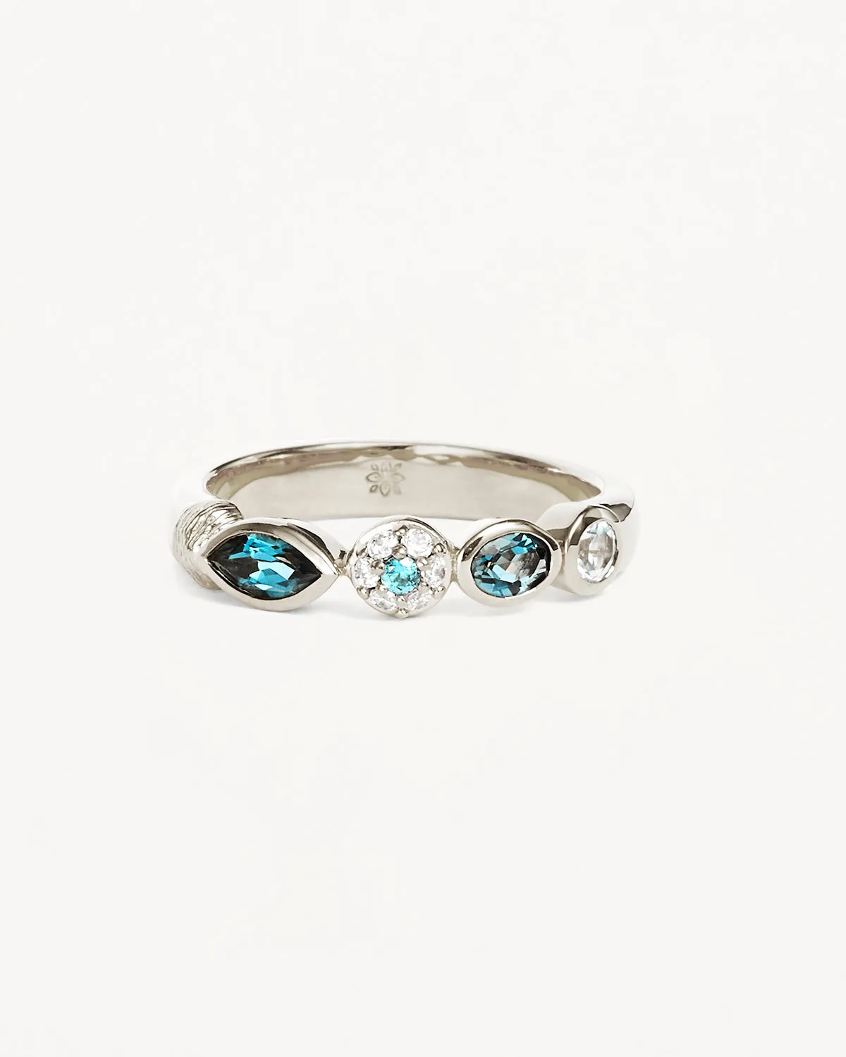 Sterling Silver Protection of Eye Topaz Ring Bycharlotte
