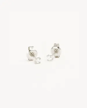 Sterling Silver Pure Light Stud Earrings Bycharlotte