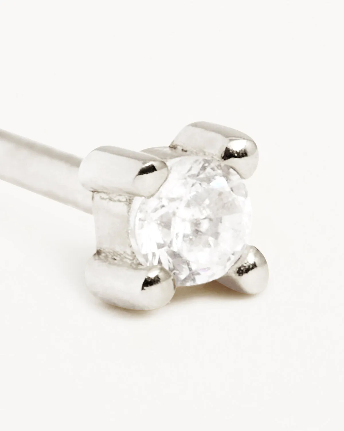 Sterling Silver Pure Light Stud Earrings Bycharlotte