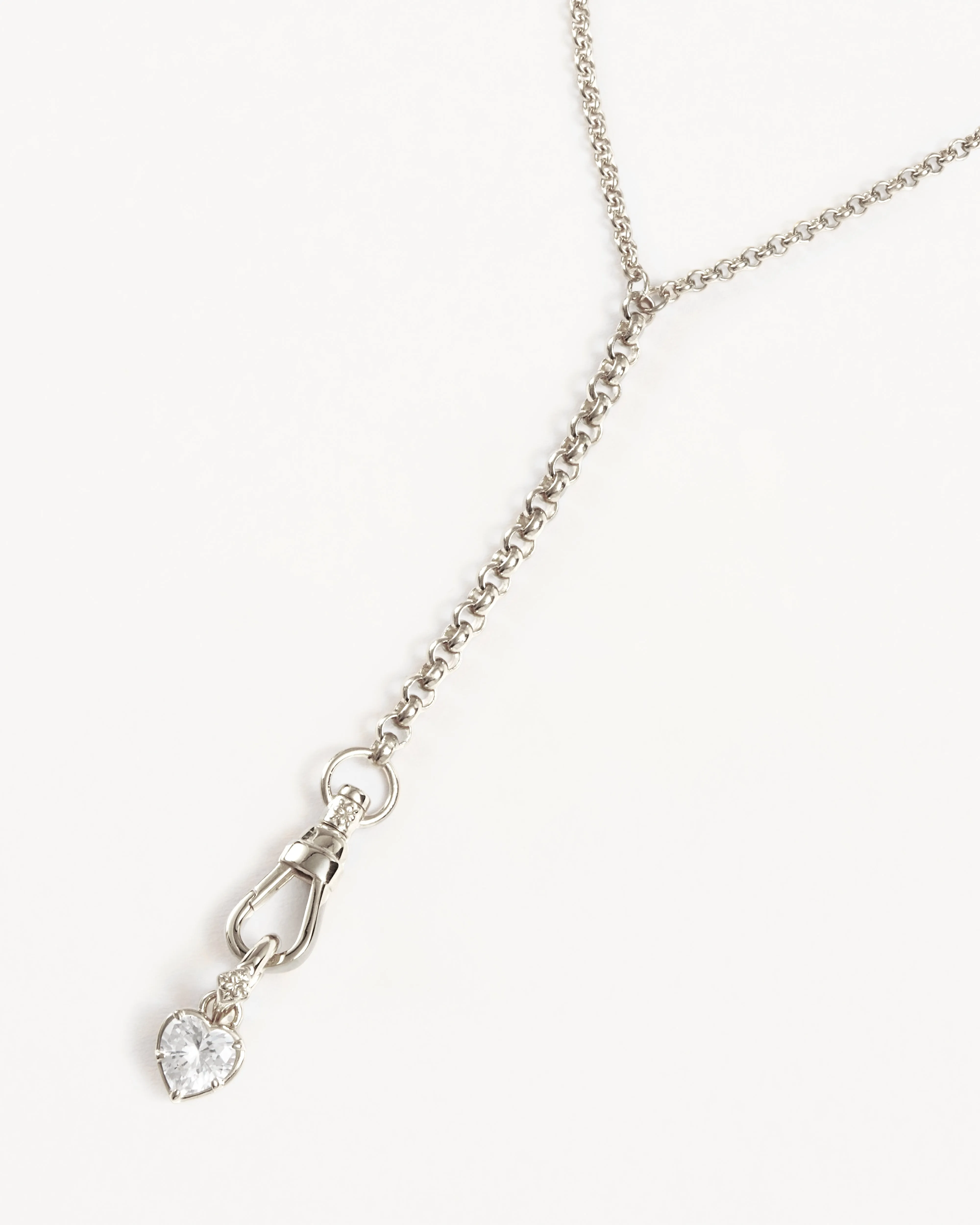 Sterling Silver Radiant Heart Annex Link Pendant Bycharlotte