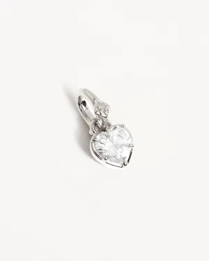 Sterling Silver Radiant Heart Annex Link Pendant Bycharlotte