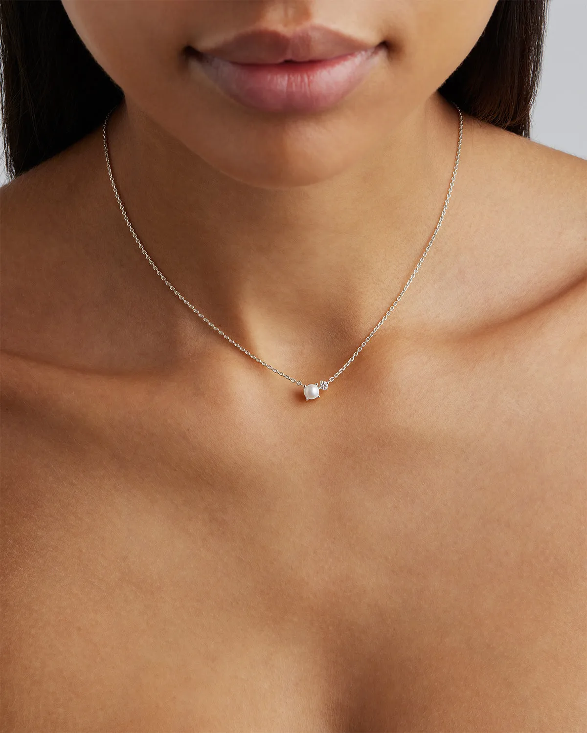 Sterling Silver Serenely Yours Pearl Necklace Bycharlotte
