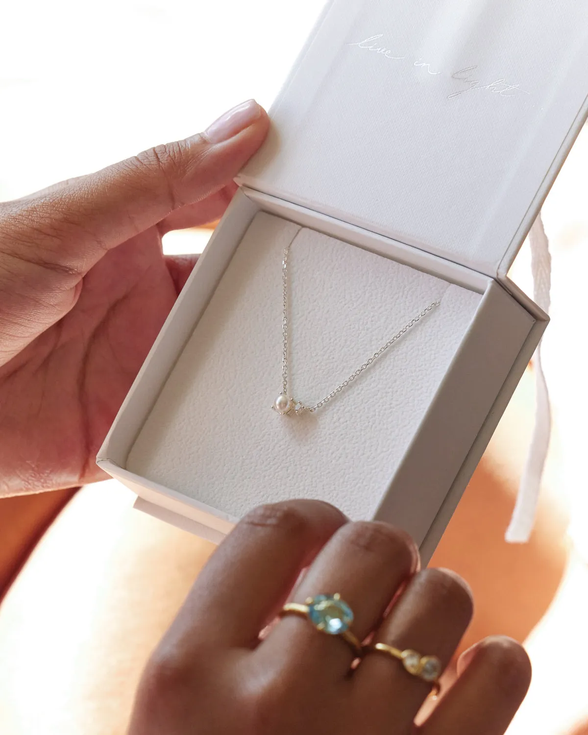 Sterling Silver Serenely Yours Pearl Necklace Bycharlotte