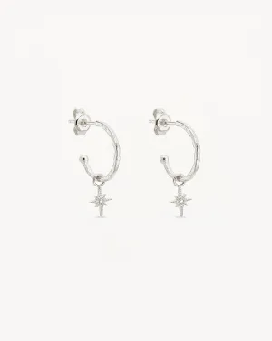 Sterling Silver Starlight Hoops Bycharlotte