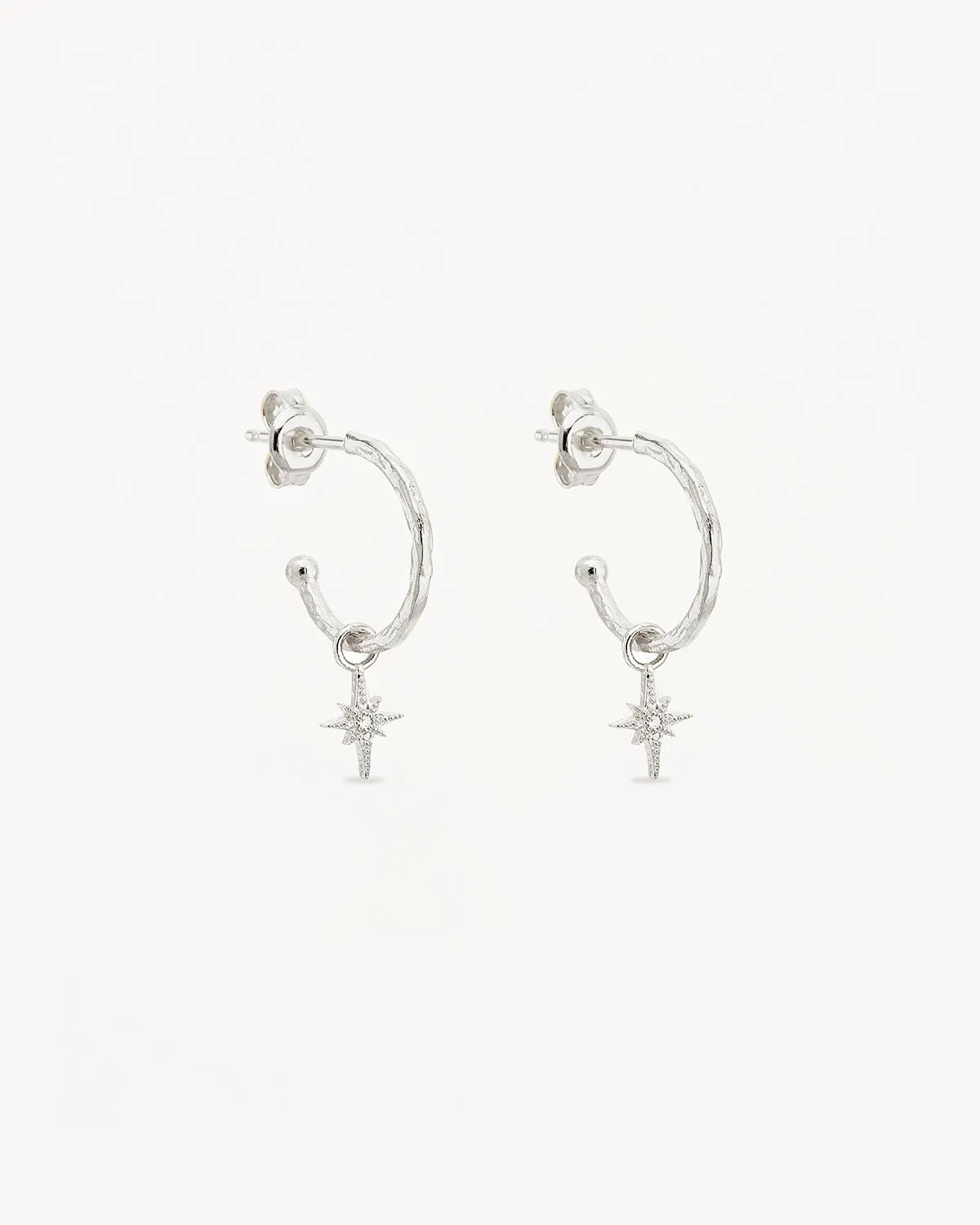 Sterling Silver Starlight Hoops Bycharlotte