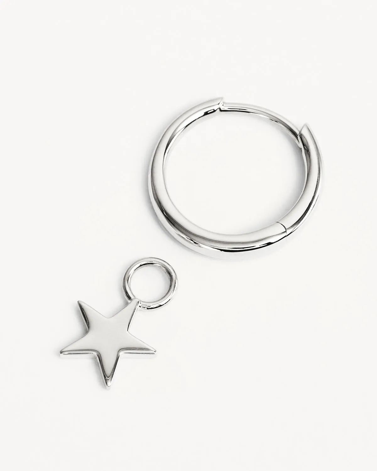 Sterling Silver Wishing on a Star Hoops Bycharlotte