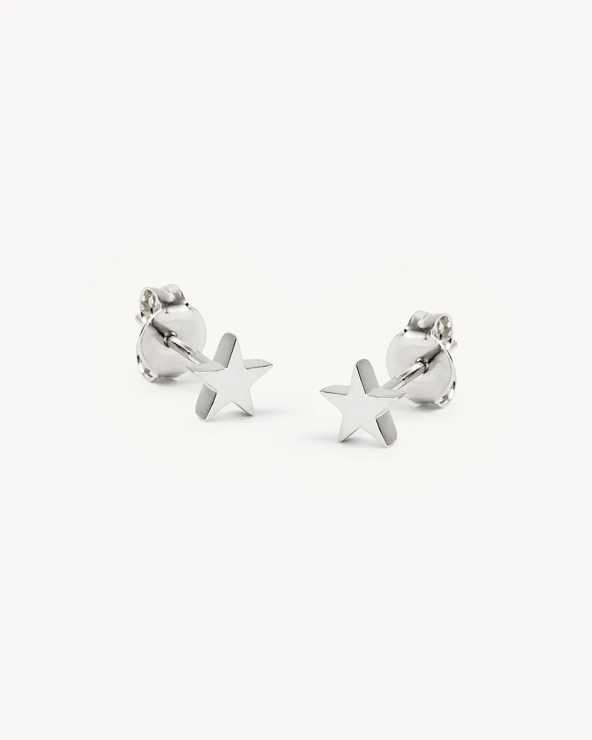 Sterling Silver Wishing on a Star Stud Earrings Bycharlotte
