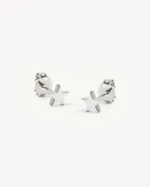 Sterling Silver Wishing on a Star Stud Earrings Bycharlotte