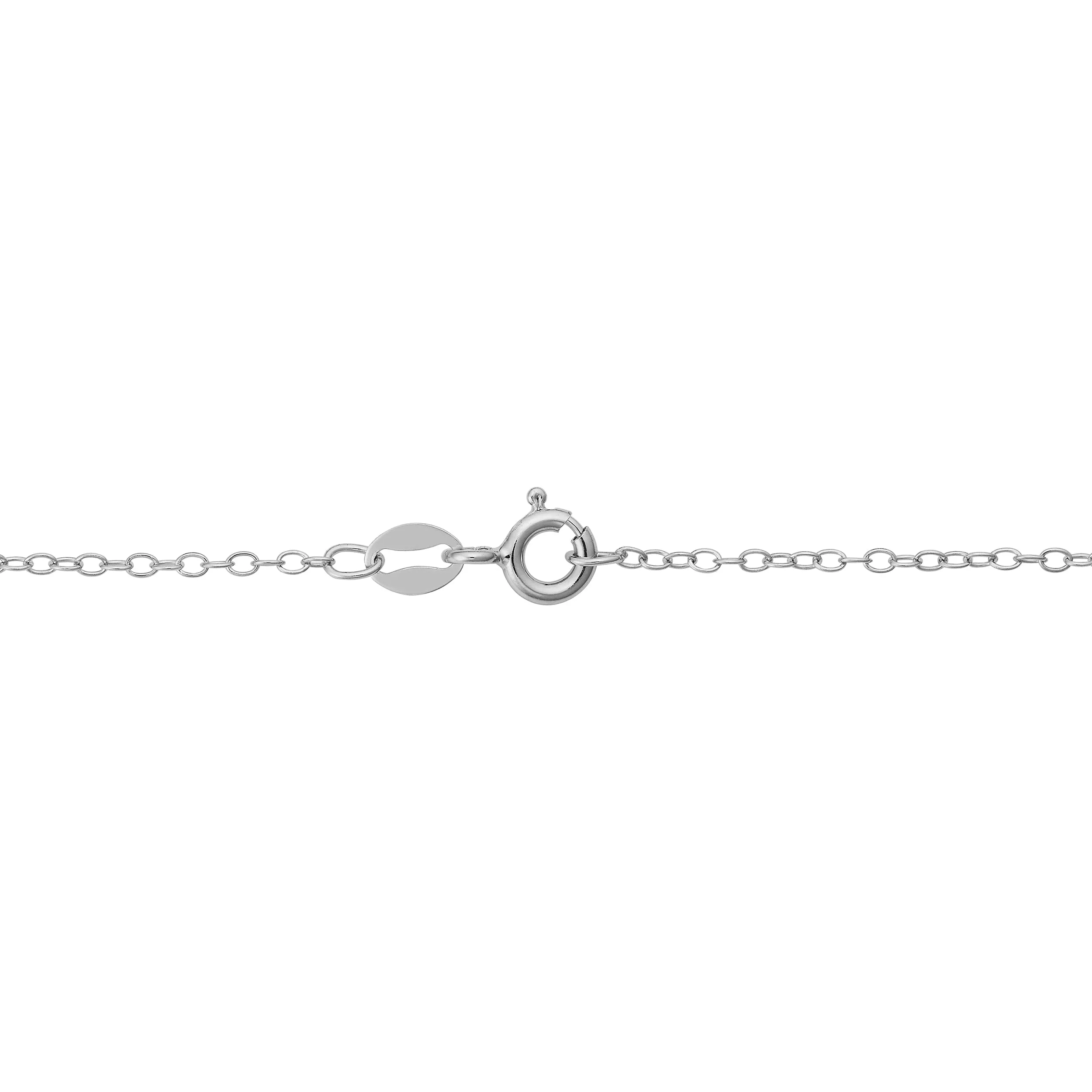 Sterling Silver With Crystals Keyhole Heart Locket Pendant Necklace (18 inch)