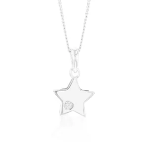 Sterling Silver Zirconia Star Pendant Shiels