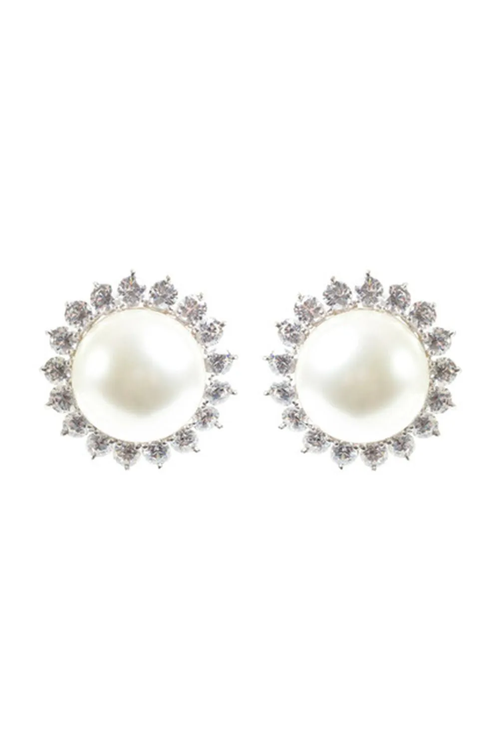 Stone Surrounding Stud Earrings