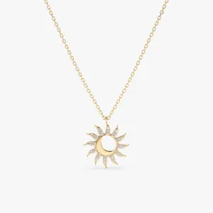 Sun & Moon Diamond Necklace, Gracie SARAHELISE