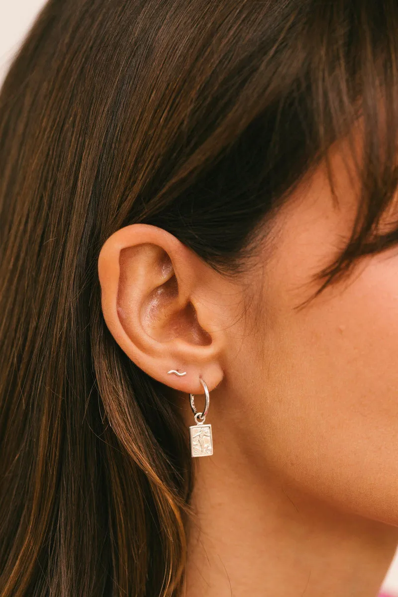 Surf Club Hoop Earring Silver Wildthings Collectables