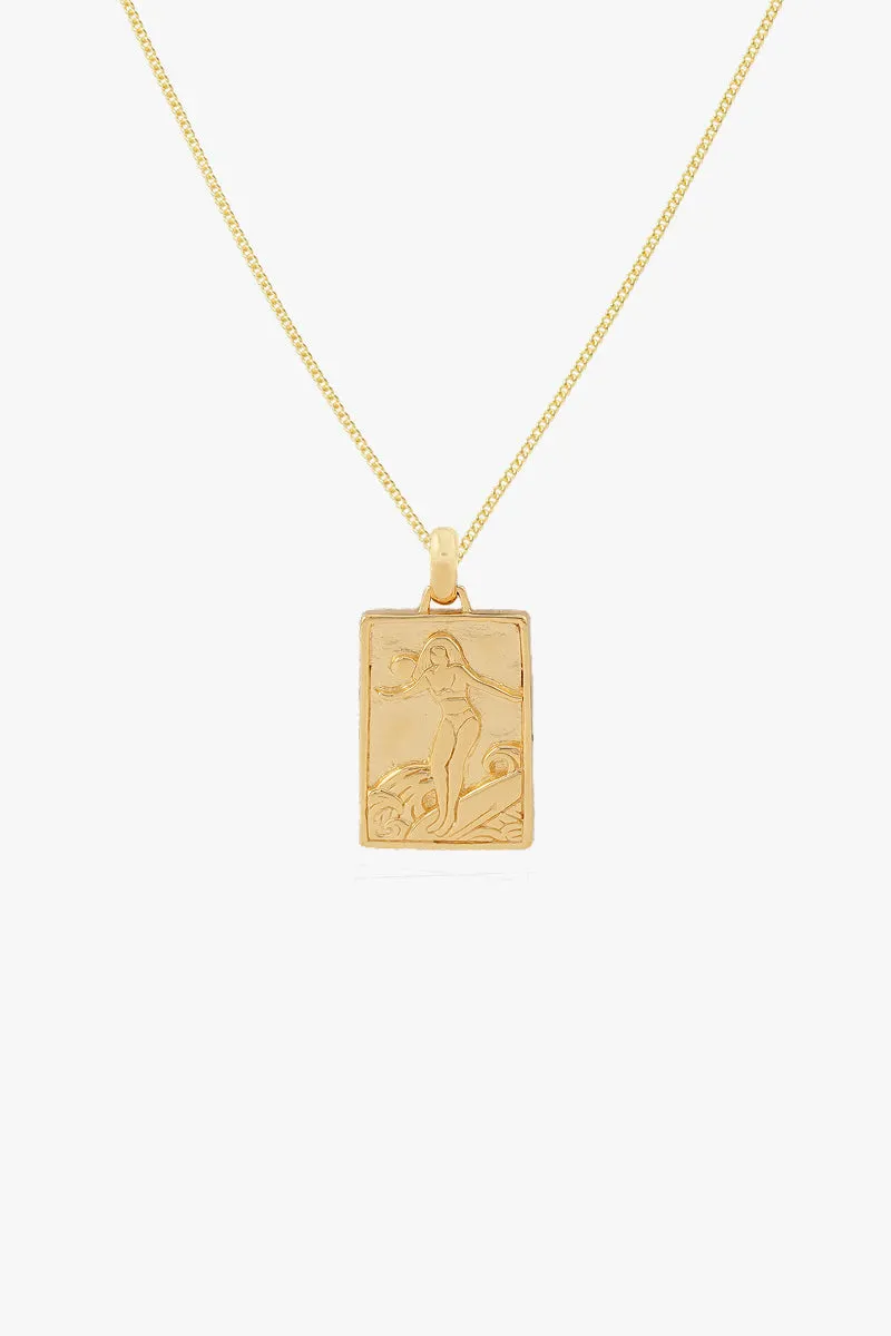 Surf Club Necklace Gold Plated Wildthings Collectables