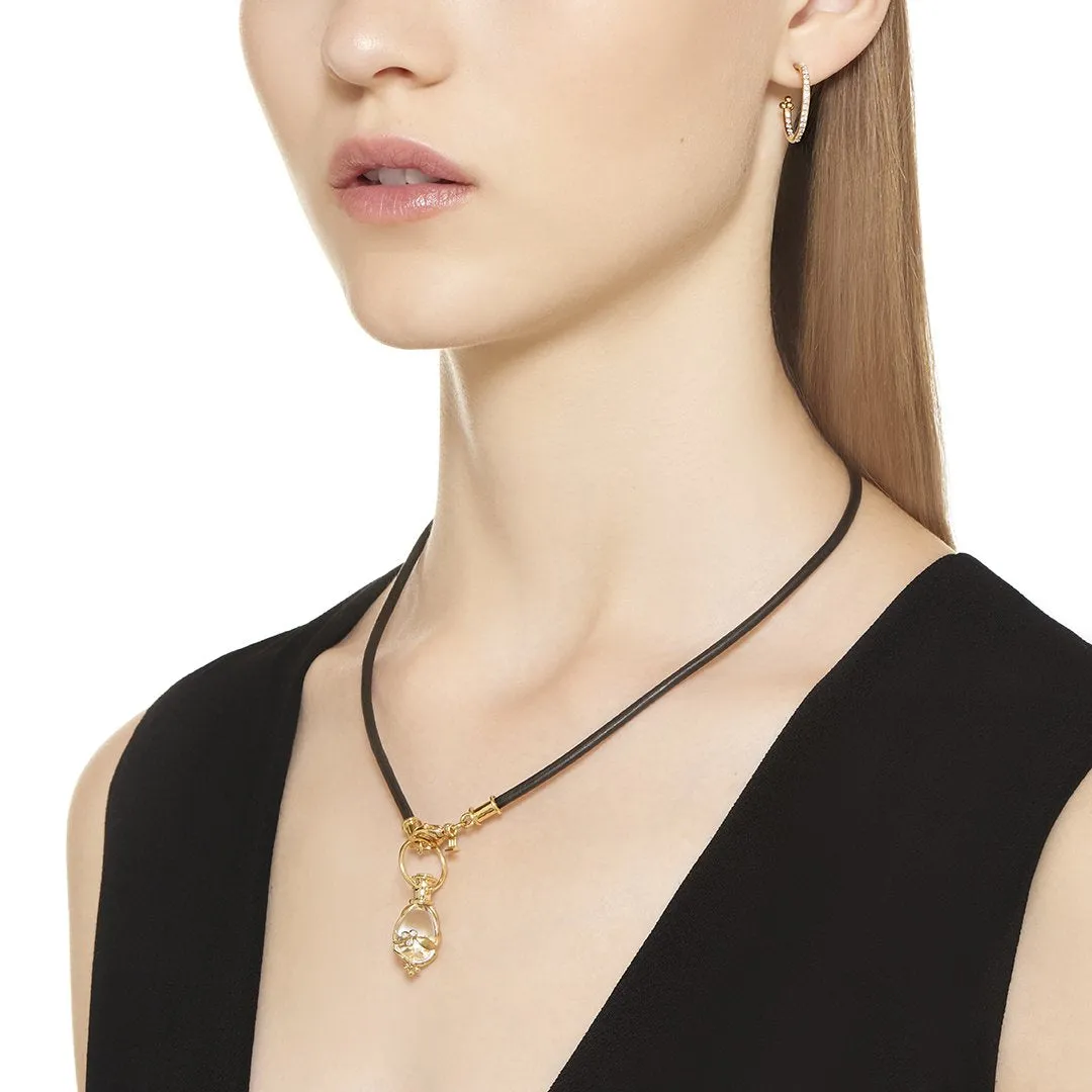 Temple St. Clair Black Leather Cord Croghans