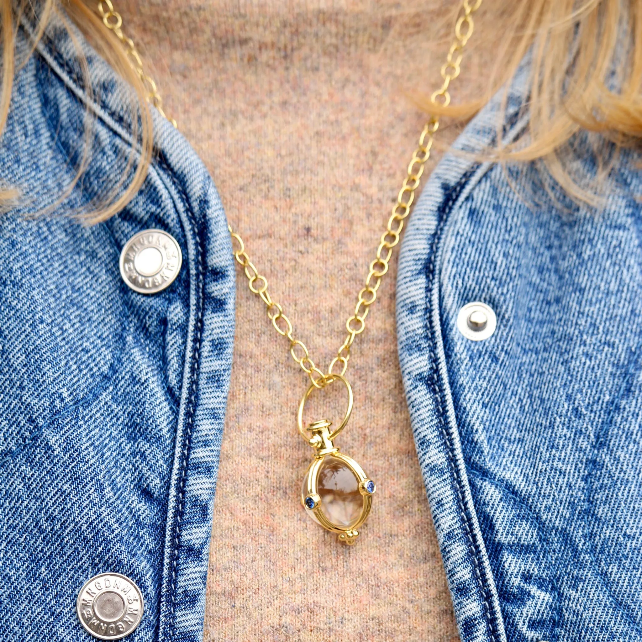 Temple St. Clair Ribbon Chain Necklace Croghans
