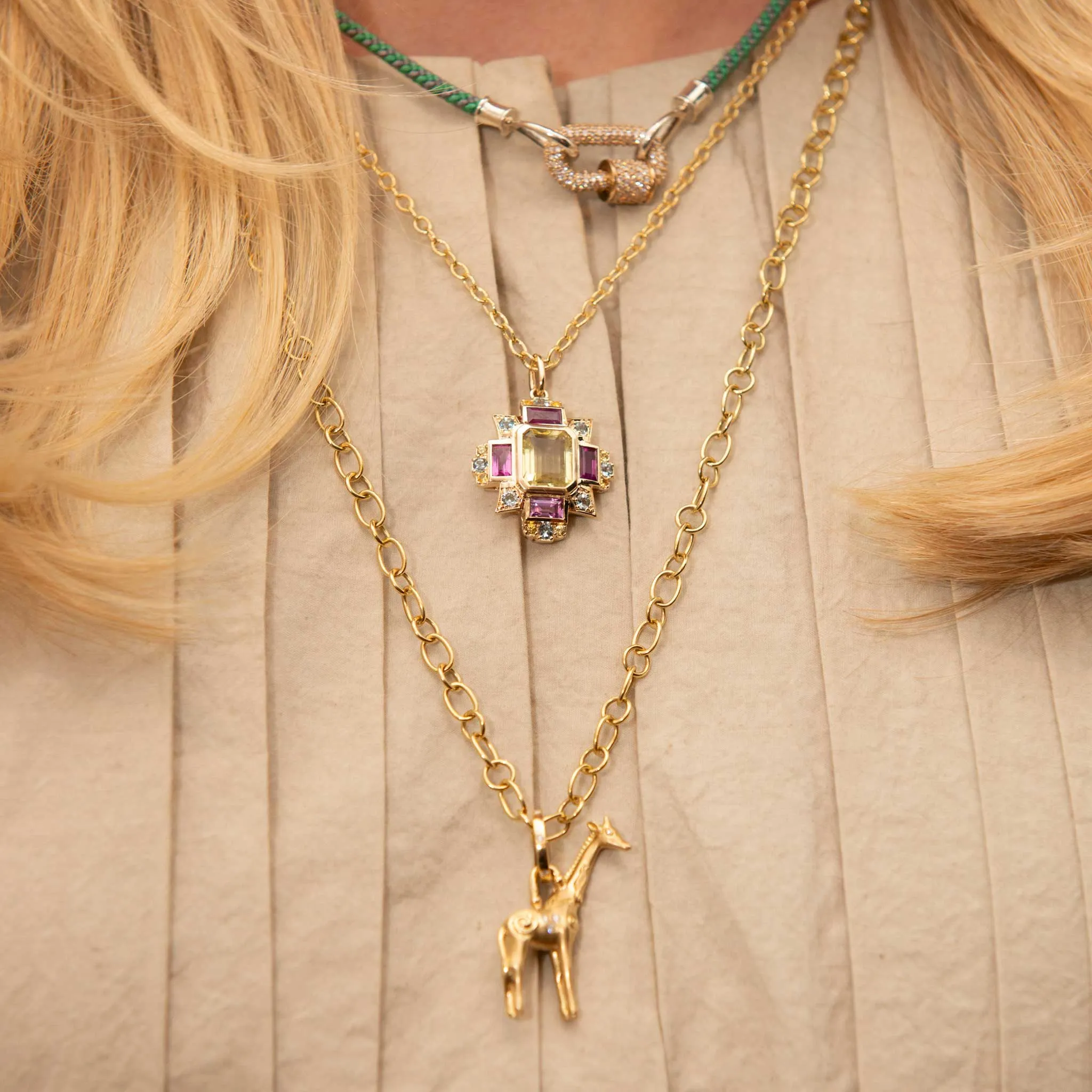 Temple St. Clair Ribbon Chain Necklace Croghans