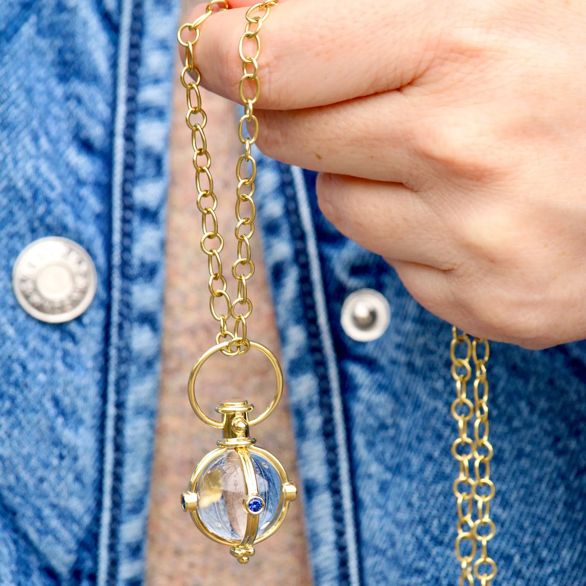 Temple St. Clair Ribbon Chain Necklace Croghans