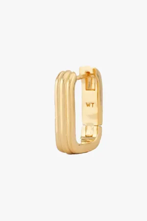 Textured Ovate Hoops Gold Plated (17mm) Wildthings Collectables