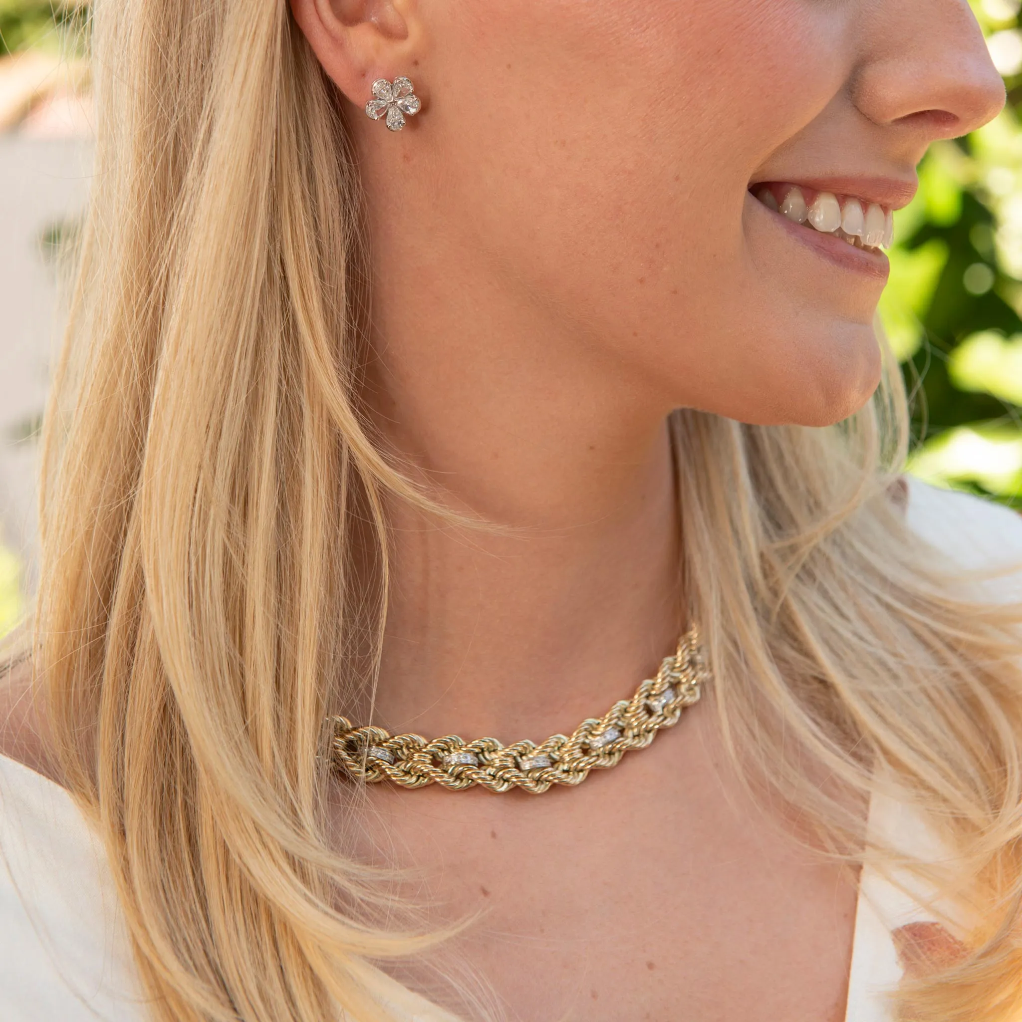 The Petite Club Necklace with Diamonds Croghans