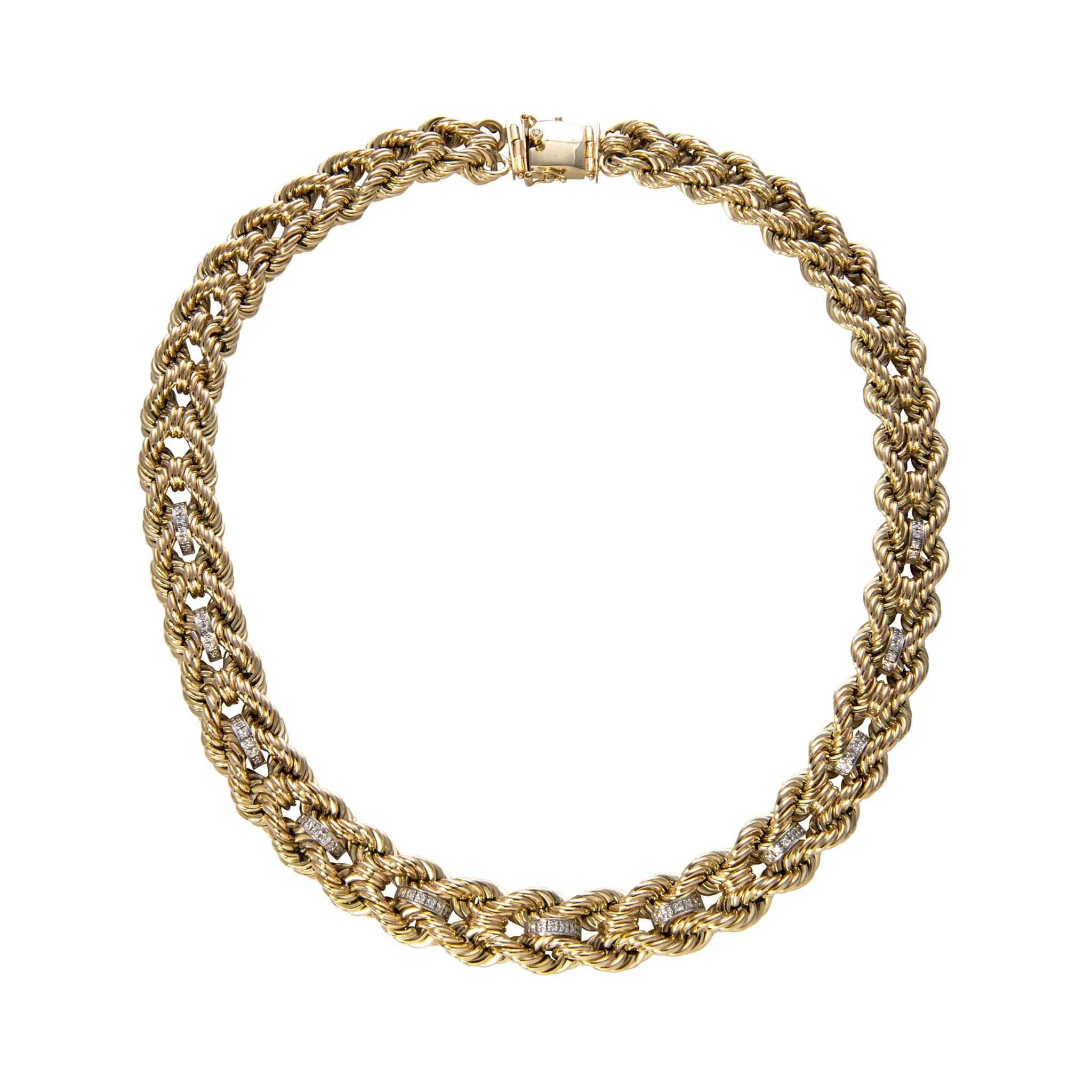 The Petite Club Necklace with Diamonds Croghans