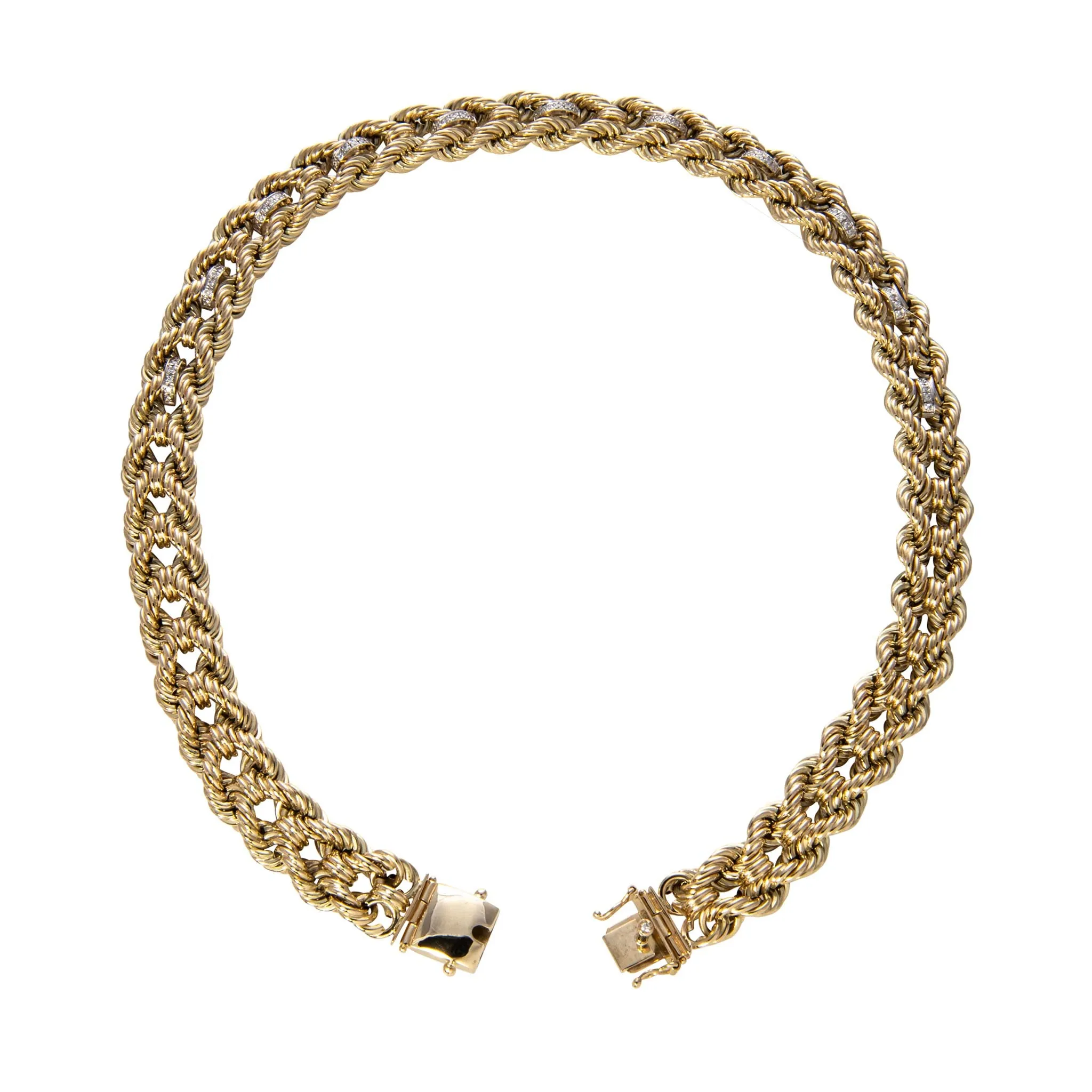 The Petite Club Necklace with Diamonds Croghans