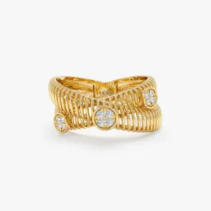 Thick Criss Cross Diamond Ring, Camryn SARAHELISE