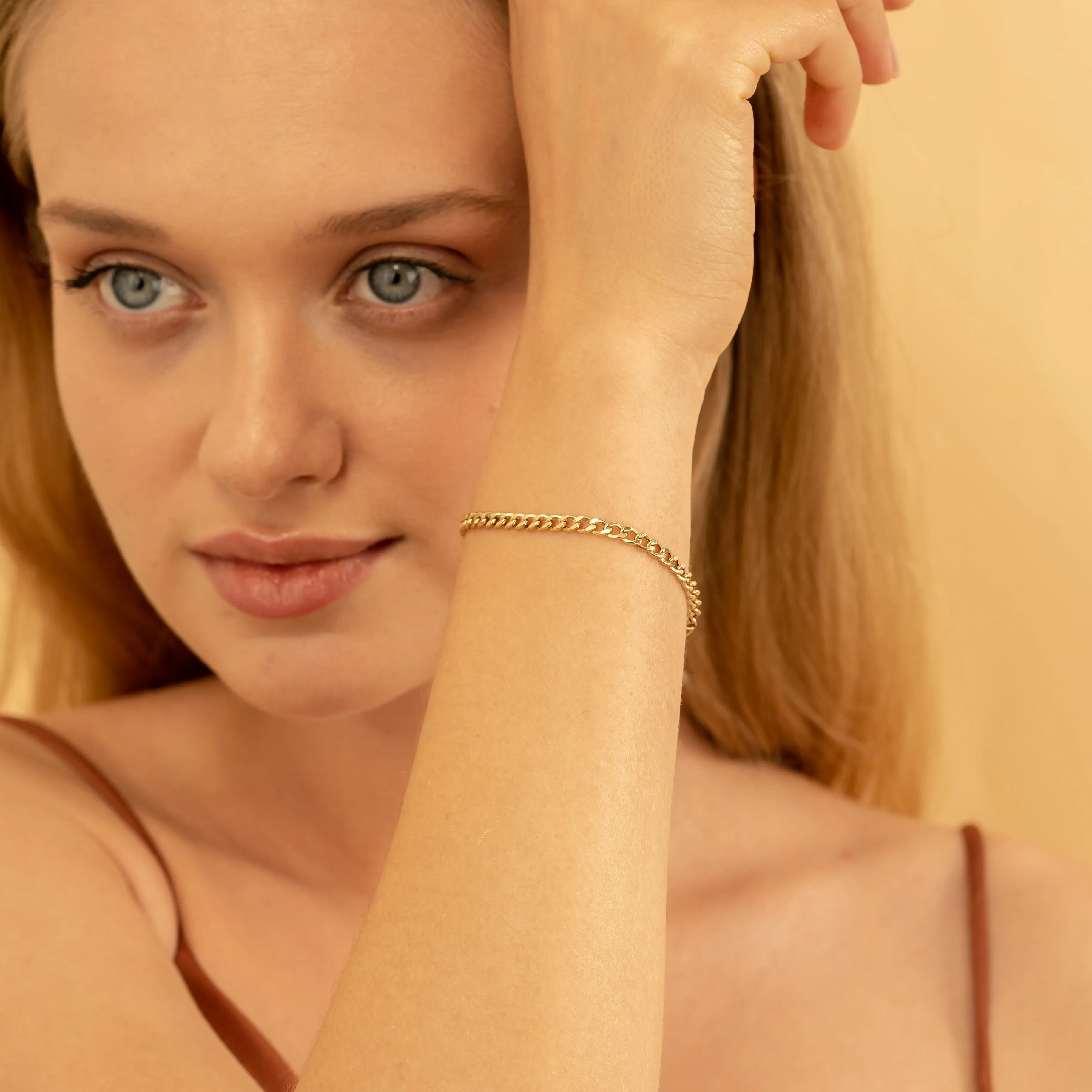 Thick Cuban Chain Bracelet, Mira SARAHELISE