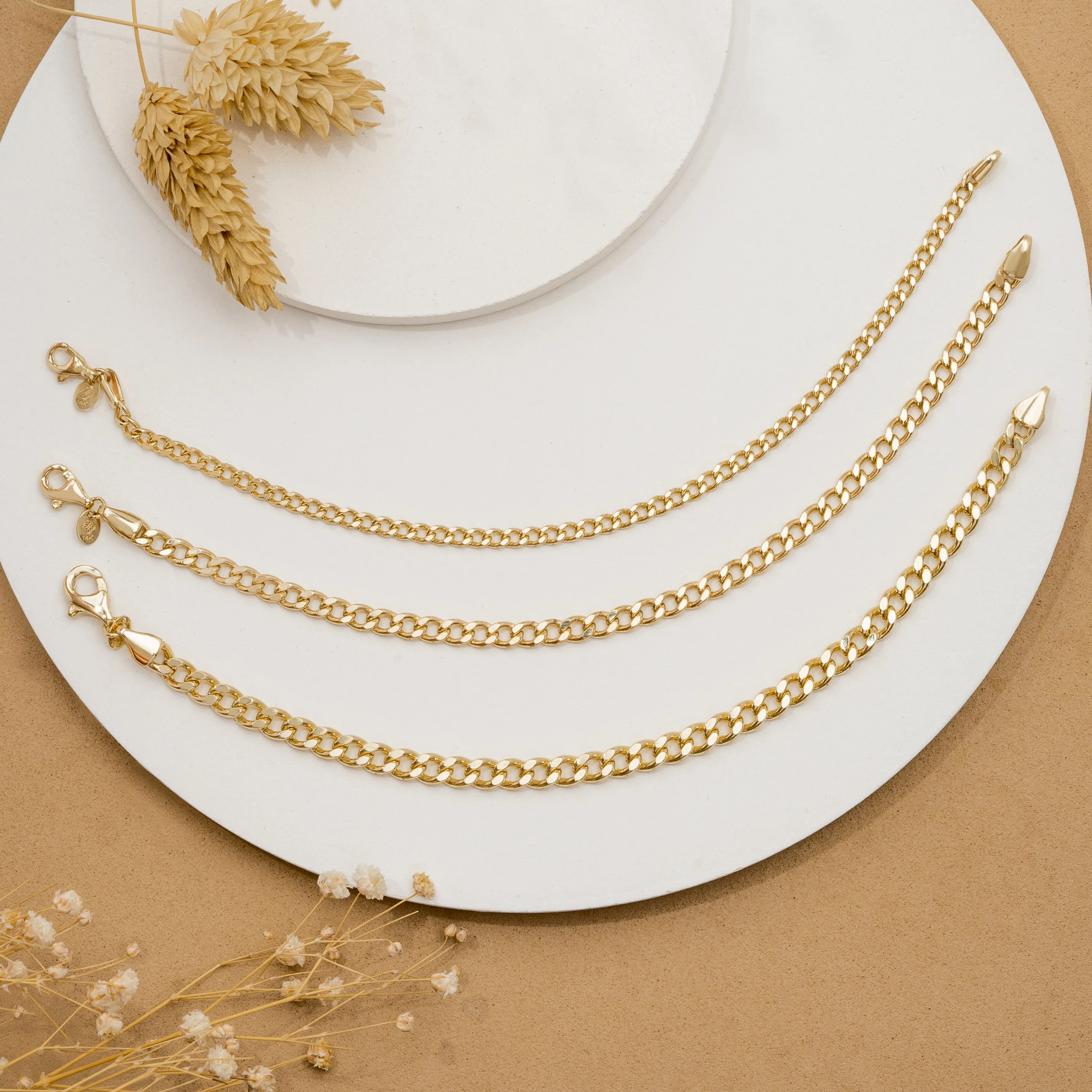 Thick Cuban Chain Bracelet, Mira SARAHELISE